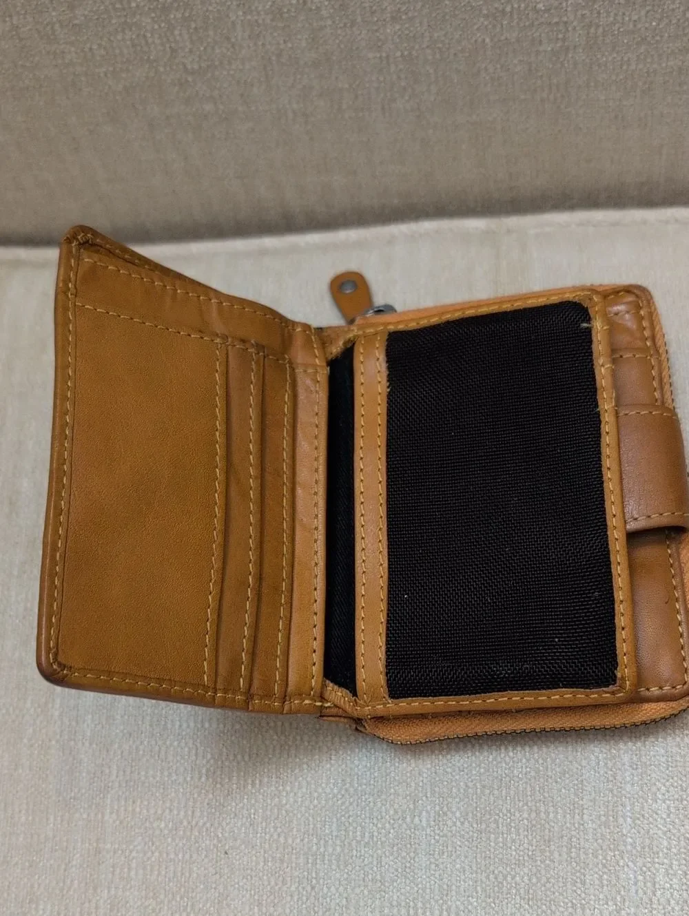 Harbour 2nd Isidora Leather Bifold Zip Around Wallet in Saffron RFID
